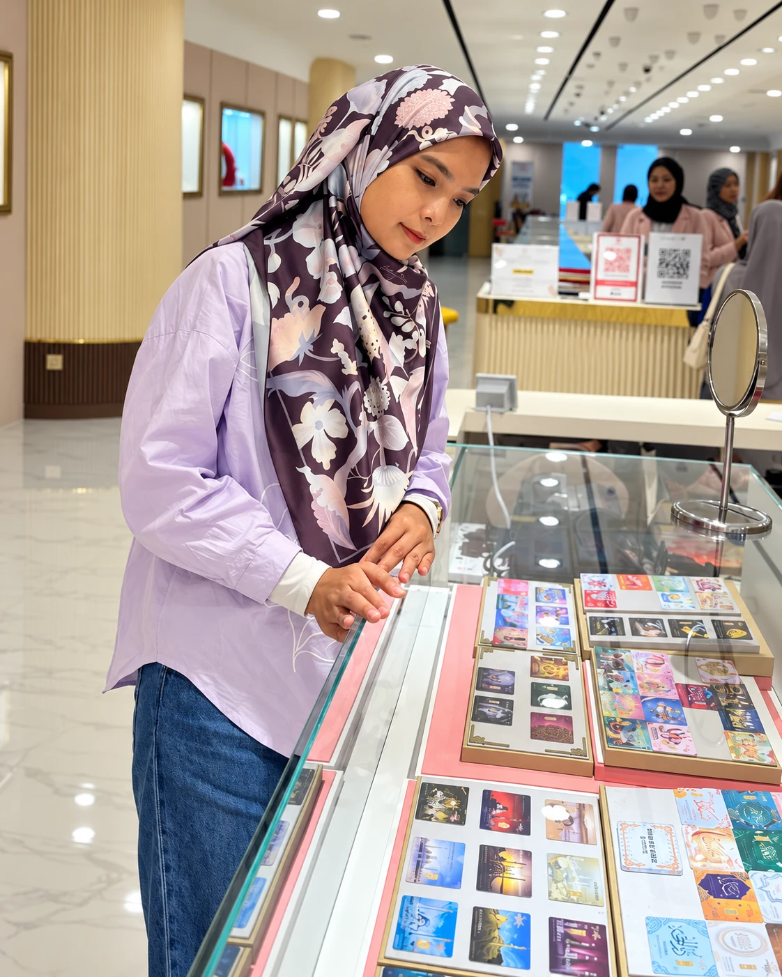 Ain Adnan melihat pilihan emas di kaunter pameran